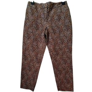 White House Black Market Slim Ankle Cheetah Animal Print Womens Pants Size 4R